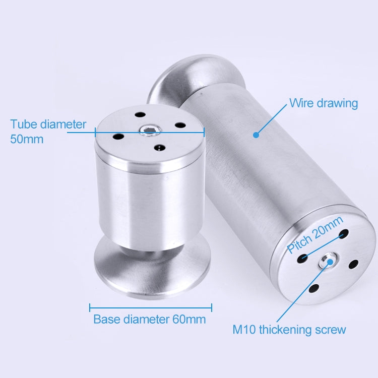 Stainless Steel Wire Drawing Thickened Column Sofa Furniture Cabinet Foot, Height: 180mm, 180mm