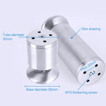 Stainless Steel Wire Drawing Thickened Column Sofa Furniture Cabinet Foot, Height: 350mm, 350mm