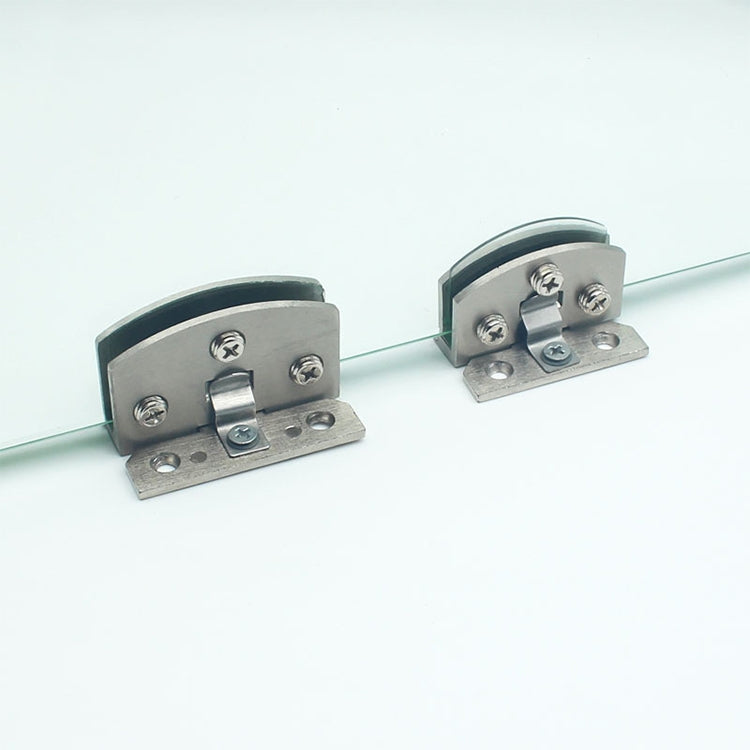 Open Hole Free Brushed Surface Glass Hinge, Size: L, 8-10mm, L