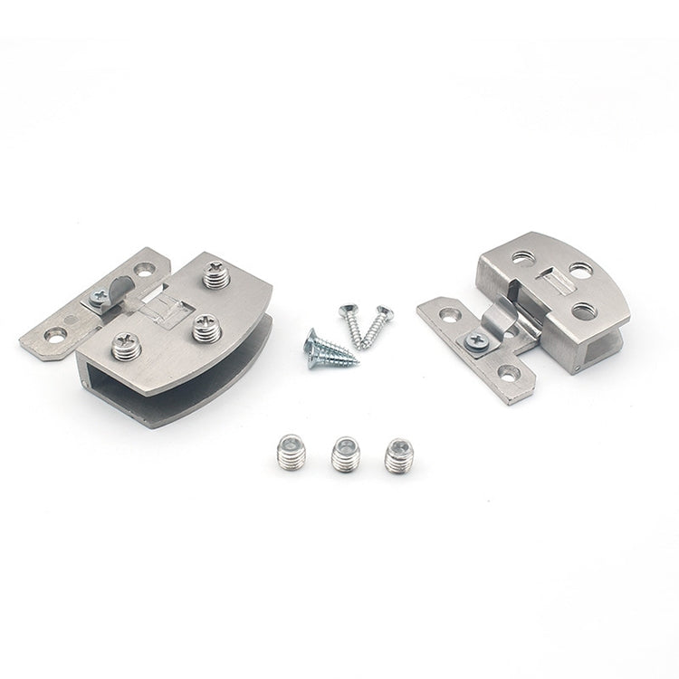Open Hole Free Brushed Surface Glass Hinge, Size: S, 3-7mm, S
