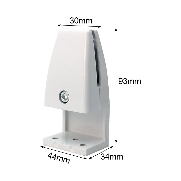 L Shape Aluminum Alloy Office Desktop Screen Fixing Clip Partition Clip (White), L Shape (White)
