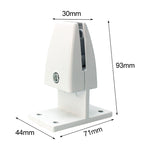 T Shape Aluminum Alloy Office Desktop Screen Fixing Clip Partition Clip (White), T Shape (White)