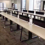 T Shape Aluminum Alloy Office Desktop Screen Fixing Clip Partition Clip (White), T Shape (White)