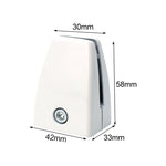 Flat Shape Aluminum Alloy Office Desktop Screen Fixing Clip Partition Clip (White), Flat Shape (White)