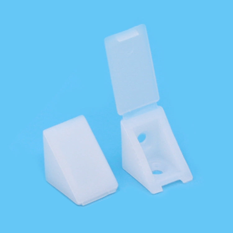 200 PCS Plastic Thickened Corner Connector Furniture Right Angle Board Bracket with Cover, Size: S, Size: S