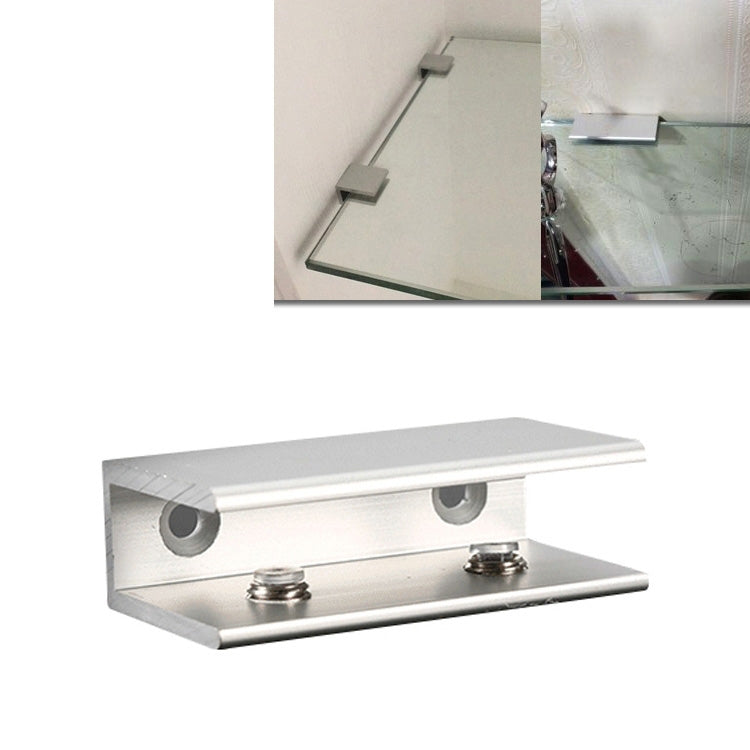 Double Hole Aluminum Alloy Glass Fixing Clip, L, 10mm, L, 10mm