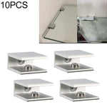 10 PCS Single Hole Aluminum Alloy Glass Fixing Clip, S, 12mm, S, 12mm