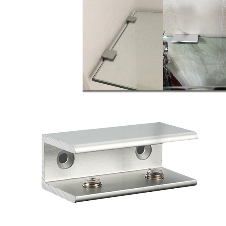 Double Hole Aluminum Alloy Glass Fixing Clip, L, 16mm, L, 16mm