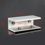 Double Hole Aluminum Alloy Glass Fixing Clip, L, 16mm, L, 16mm