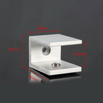 10 PCS Single Hole Aluminum Alloy Glass Fixing Clip, S, 18mm, S, 18mm