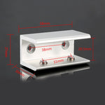 Double Hole Aluminum Alloy Glass Fixing Clip, L, 20mm, L, 20mm