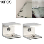 10 PCS Single Hole Aluminum Alloy Glass Fixing Clip, S, 20mm, S, 20mm