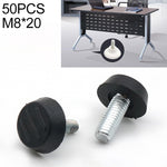 50 PCS Adjustable Foot Pad Furniture Screw Support Stub, M8x20, M8x20