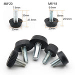 50 PCS Adjustable Foot Pad Furniture Screw Support Stub, M8x20, M8x20