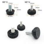 100 PCS Adjustable Foot Pad Furniture Screw Support Stub, M8x15, M8x15