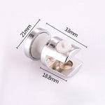 10 PCS Zinc Alloy Bright Fixed Bracket Connection 8mm Cylindrical Glass Fixing Clamp with Base, 8mm Cylindrical, with Base