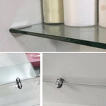 10 PCS Zinc Alloy Bright Fixed Bracket Connection 8mm Cylindrical Glass Fixing Clamp with Base, 8mm Cylindrical, with Base