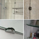 10 PCS Zinc Alloy Bright Fixed Bracket Connection 12mm Cylindrical Glass Fixing Clamp with Base, 12mm Cylindrical, with Base