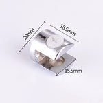 15 PCS Zinc Alloy Bright Fixed Bracket Connection 12mm Cylindrical Glass Fixing Clamp, 12mm Cylindrical