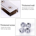Zinc Alloy Bright Fixed Bracket Connection Square Glass Fixing Clamp, Size: L, Square, Size: L