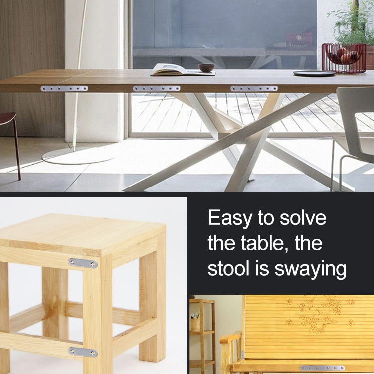 40 PCS Stainless Steel Connection Code Straight Connecting Piece, Number: 4, 4