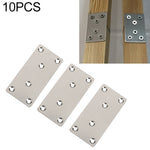 10 PCS Stainless Steel Connection Code Straight Connecting Piece, Number: 13, 13