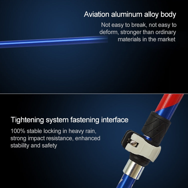 5 Node Portable Foldable Aluminium Alloy Alpenstocks Trekking Poles, Folding Length : 28.5CM, Folding Length : 28.5CM (Blue), Folding Length : 28.5CM (Red), Folding Length : 28.5CM (Black), Folding Length : 28.5CM (Green)