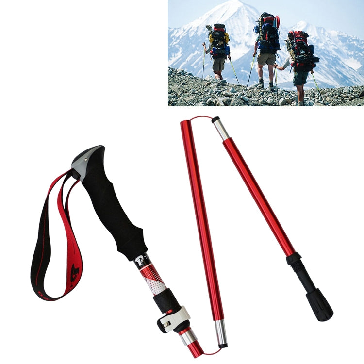 5 Node Portable Foldable Aluminium Alloy Alpenstocks Trekking Poles, Folding Length : 28.5CM, Folding Length : 28.5CM (Red), Folding Length : 28.5CM (Black), Folding Length : 28.5CM (Green), Folding Length : 28.5CM (Blue)