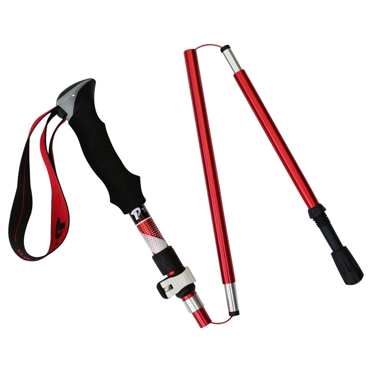 5 Node Portable Foldable Aluminium Alloy Alpenstocks Trekking Poles, Folding Length : 28.5CM, Folding Length : 28.5CM (Red), Folding Length : 28.5CM (Black), Folding Length : 28.5CM (Green), Folding Length : 28.5CM (Blue)
