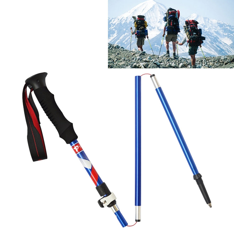 5 Node Portable Foldable Aluminium Alloy Alpenstocks Trekking Poles, Folding Length : 35CM, Folding Length : 35CM (Red), Folding Length : 35CM (Black), Folding Length : 35CM (Green), Folding Length : 35CM (Blue)