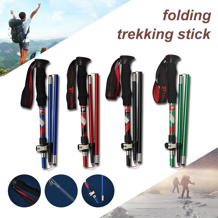 5 Node Portable Foldable Aluminium Alloy Alpenstocks Trekking Poles, Folding Length : 35CM, Folding Length : 35CM (Blue), Folding Length : 35CM (Red), Folding Length : 35CM (Black), Folding Length : 35CM (Green)