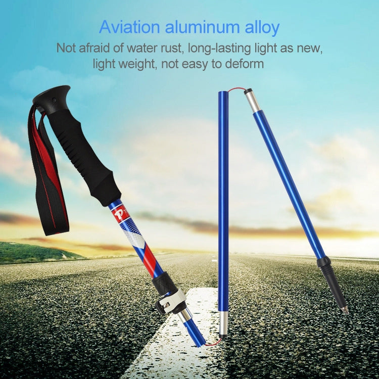 5 Node Portable Foldable Aluminium Alloy Alpenstocks Trekking Poles, Folding Length : 35CM, Folding Length : 35CM (Red), Folding Length : 35CM (Black), Folding Length : 35CM (Green), Folding Length : 35CM (Blue)