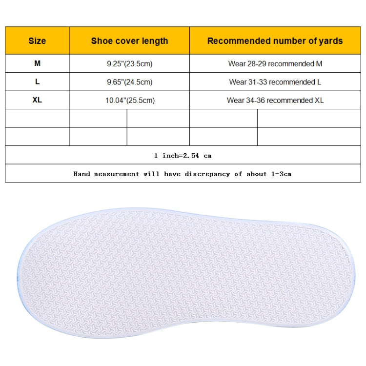 Fashion Children PVC Non-slip Waterproof Thick-soled Shoe Cover Size: XL, Size: XL