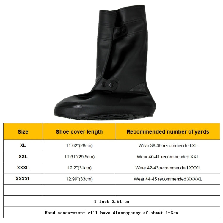 High Tube Rainproof Snowproof Adult Shoe Cover Size: XL, Size: XL