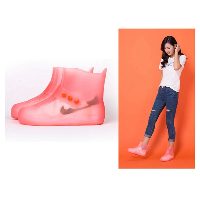 Fashion Integrated PVC Waterproof  Non-slip Shoe Cover with Thickened Soles Size: 36-37, Size: 36-37