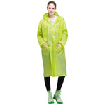 Fashion Adult Lightweight EVA Transparent Frosted Raincoat Big Hat With Pocket Size: M, Size: M