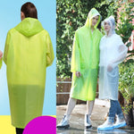 Fashion Adult Lightweight EVA Transparent Frosted Raincoat Big Hat With Pocket Size: XL, Size: XL