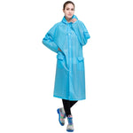 Fashion Adult Lightweight EVA Transparent Frosted Raincoat Big Hat With Pocket Size: XL, Size: XL