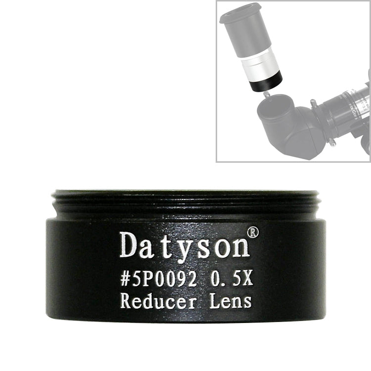 Datyson 5P0092 Coarse Threaded Astronomical Telescope Accessories 1.25 inch 0.5X Reduced Focus Lens Reduced Power Lens, 5P0092 Coarse Threaded