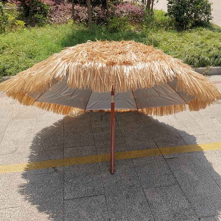 Beach Holiday Shade Imitation Straw Umbrella, Specification: 2m, 2m Umbrella