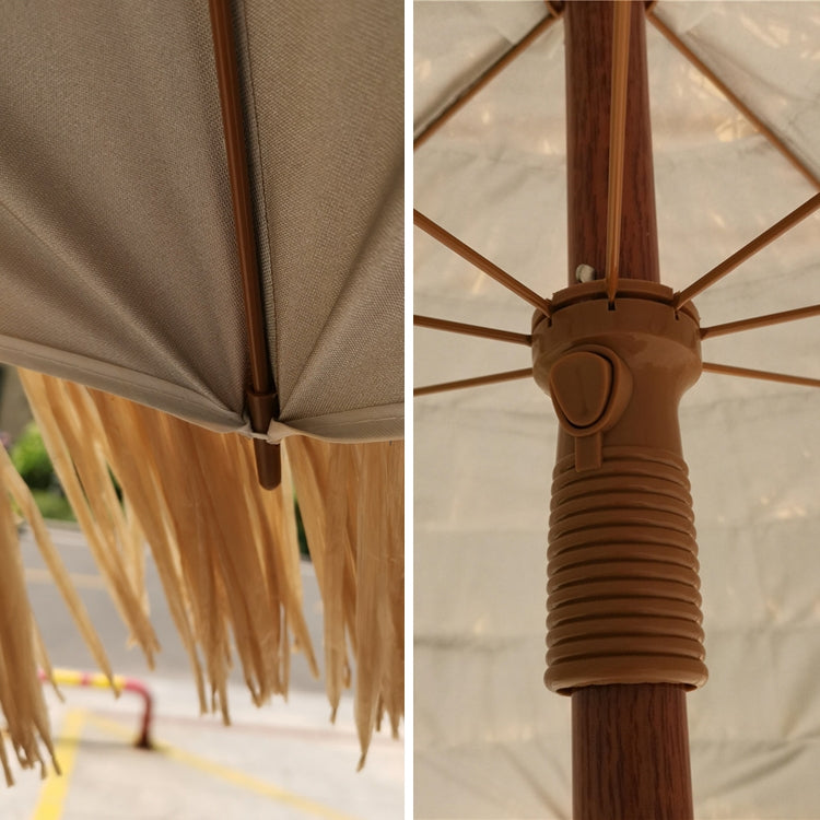 Beach Holiday Shade Imitation Straw Umbrella, Specification: 2m, 2m Umbrella