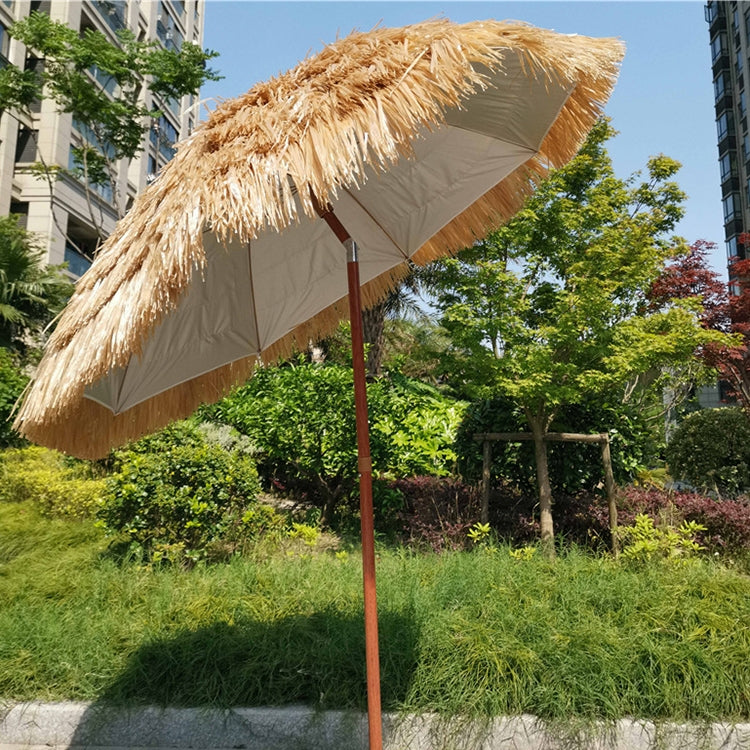 Beach Holiday Shade Imitation Straw Umbrella, Specification: 2m, 2m Umbrella