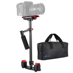 PULUZ 38.5-61cm Carbon Fibre Handheld Stabilizer for DSLR & DV Digital Video & Cameras, Load Range: 0.5-3kg, P60T Blue, P60T Red