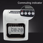 LCD Screen Electronic Time Clock Paper Card English Attendance Machine Punch Machine, Support Music Bell, LCD Screen