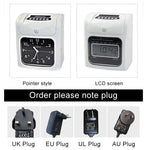 LCD Screen Electronic Time Clock Paper Card English Attendance Machine Punch Machine, Support Music Bell, LCD Screen