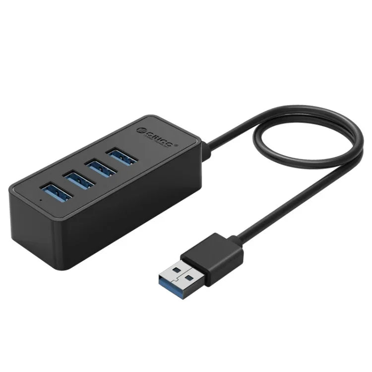 ORICO W5P-U3-30 4-Port USB 3.0 Desktop HUB with 30cm Micro USB Cable Power Supply, W5P-U3-30 Black