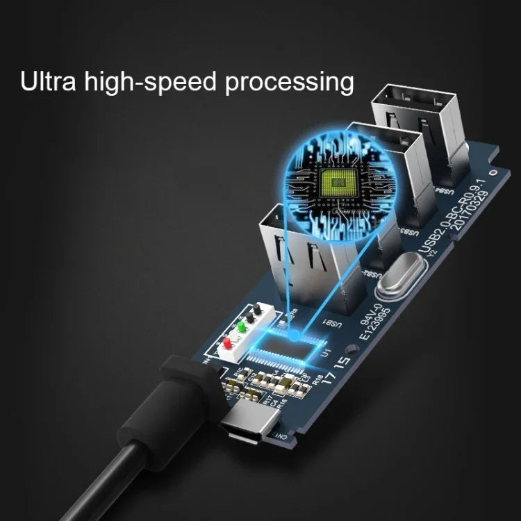 ORICO W5P-U3-30 4-Port USB 3.0 Desktop HUB with 30cm Micro USB Cable Power Supply, W5P-U3-30 Black