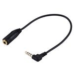 20cm 3.5mm Jack Audio Male to Female Headset Microphone Extension Cable, 3.5mm Male to Female(Black)
