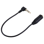20cm 3.5mm Jack Audio Male to Female Headset Microphone Extension Cable, 3.5mm Male to Female(Black)