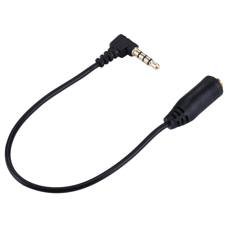 20cm 3.5mm Jack Audio Male to Female Headset Microphone Extension Cable, 3.5mm Male to Female(Black)